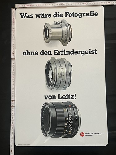 Leica retro werbung - leica, tafel